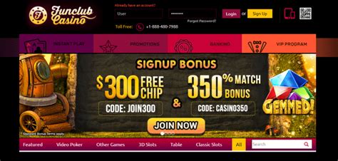 funclub casino $300 free chip